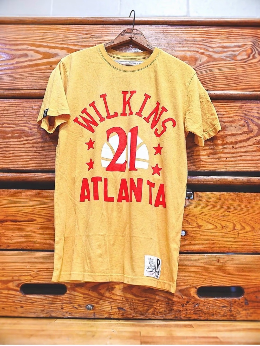 Dominique Wilkins Atlanta Yellow Roots of Fight Tee